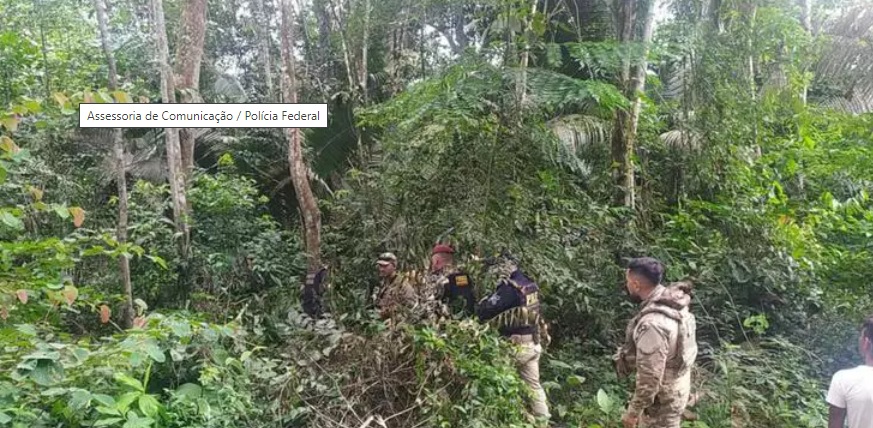 Três corpos foram localizados durante as buscas na TI Parakanã, que ainda serão formalmente identificados (Assessoria de Comunicação / Polícia Federal)
