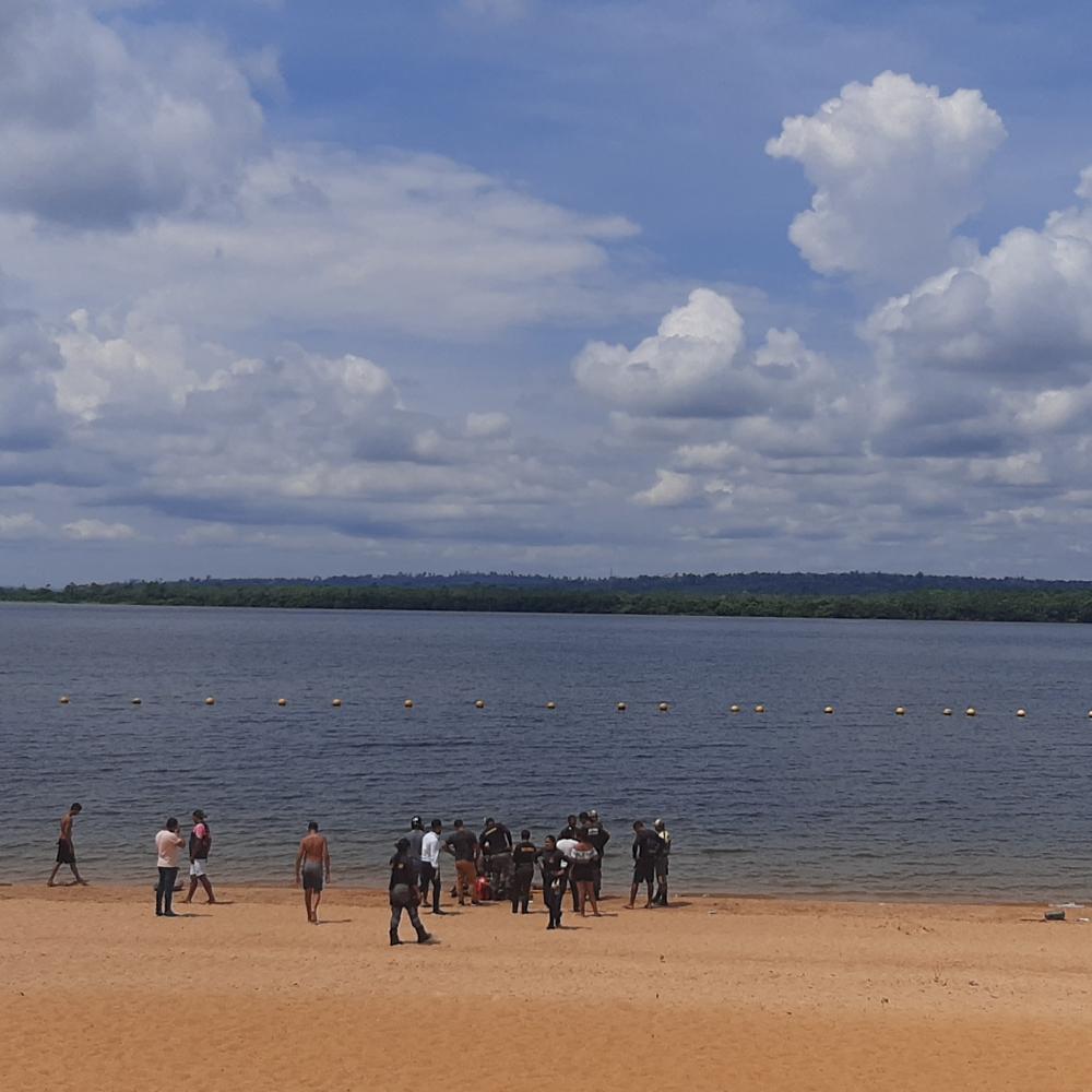 O afogamento foi registrado na praia artificial de Altamira - Foto: Gustavo Freitas