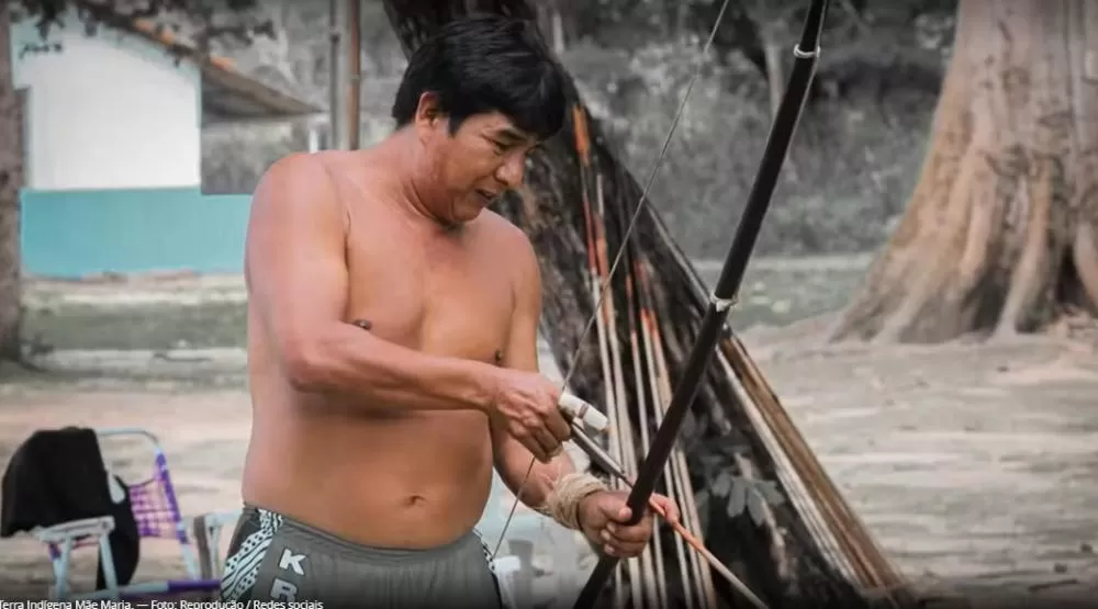 Pakture Nakoti morava na Terra Indígena Mãe Maria. — Foto: Reprodução / Redes sociais