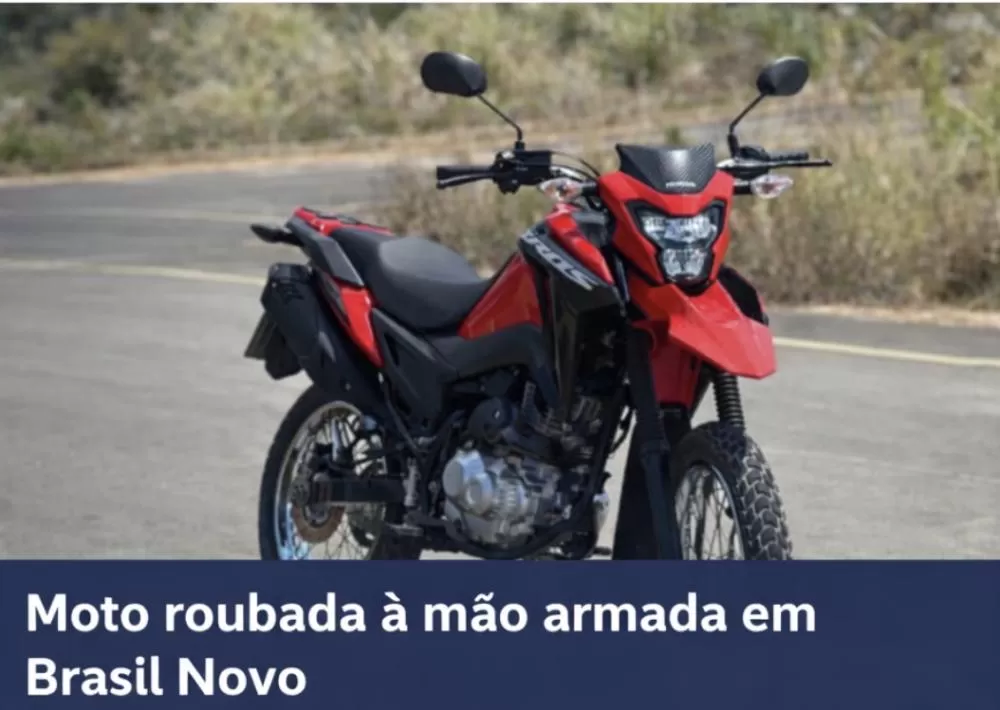 Moto é roubada à mão armada na entrada do Km 40 em Brasil Novo